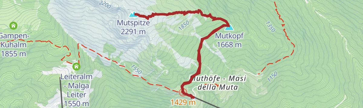 Route map: Escursione al Monte Muta